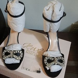 NWB Black Satin Pumps